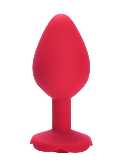 Red Silicone Rose Butt Plug