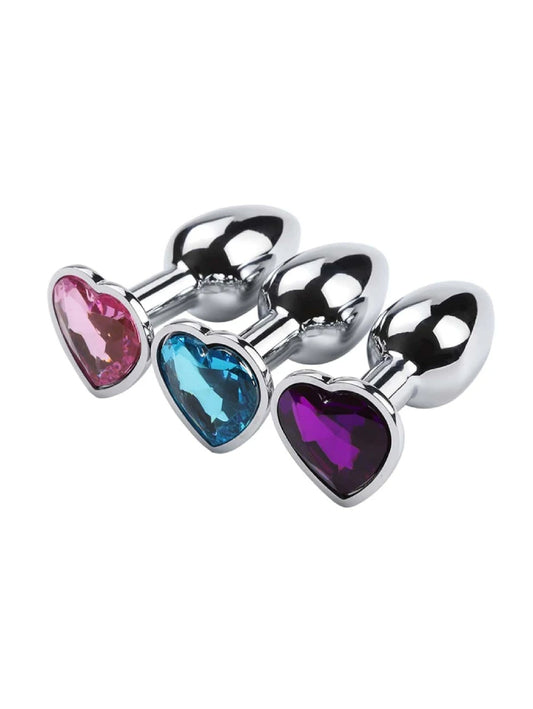 Heart Anal Plugs For Beginners 4 Pack