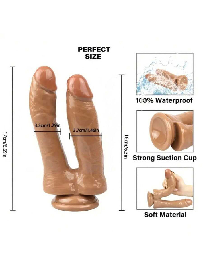 Double Penetration Realistic Dildo 6 Inch